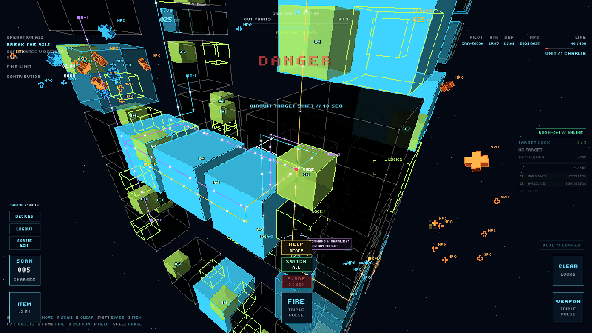 A2Z tactical combat gameplay screen